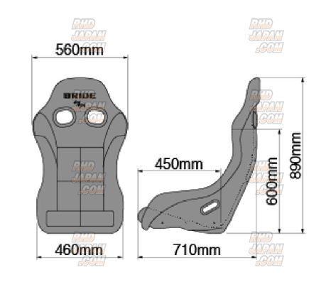 BRIDE edirb 0A1 NC Full Bucket Seat - Nishijin Carbon - RHDJapan